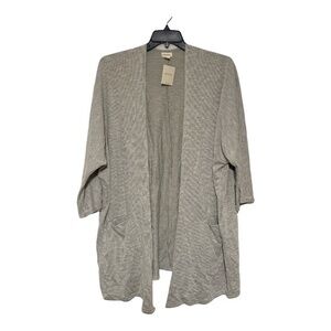Anthropologie DONNI Womens Ribbed Open Front Cardigan Lightweight One Size Plus